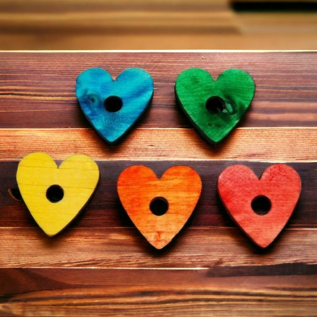 Pine Hearts, Mix Color - Parrot and Bird Supplies